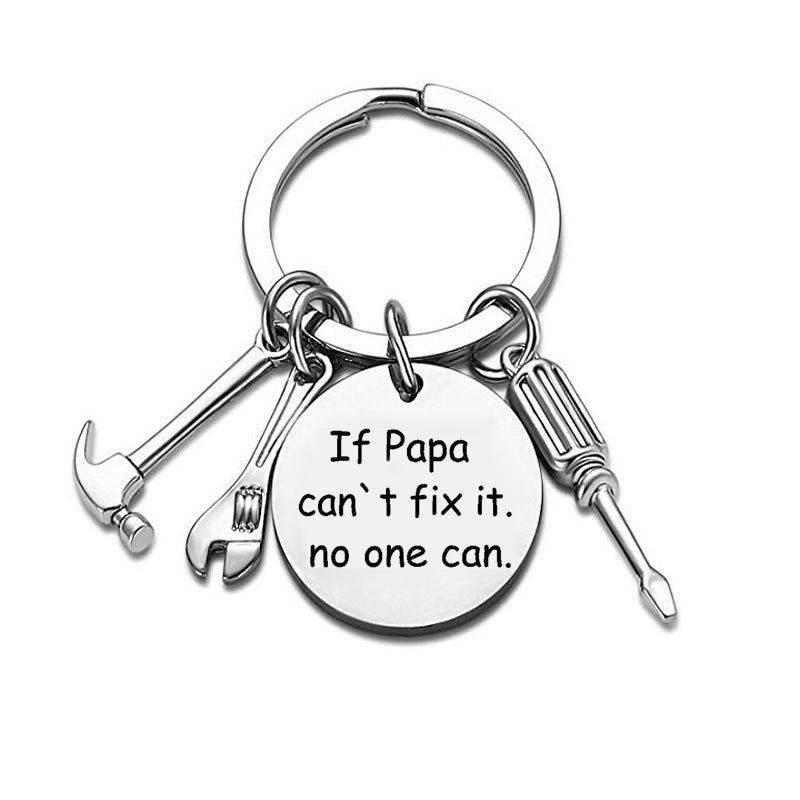 Wholesale Stainless Steel Father's Day Keychain